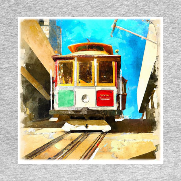 Watercolor San Francisco Cable Car by Starbase79